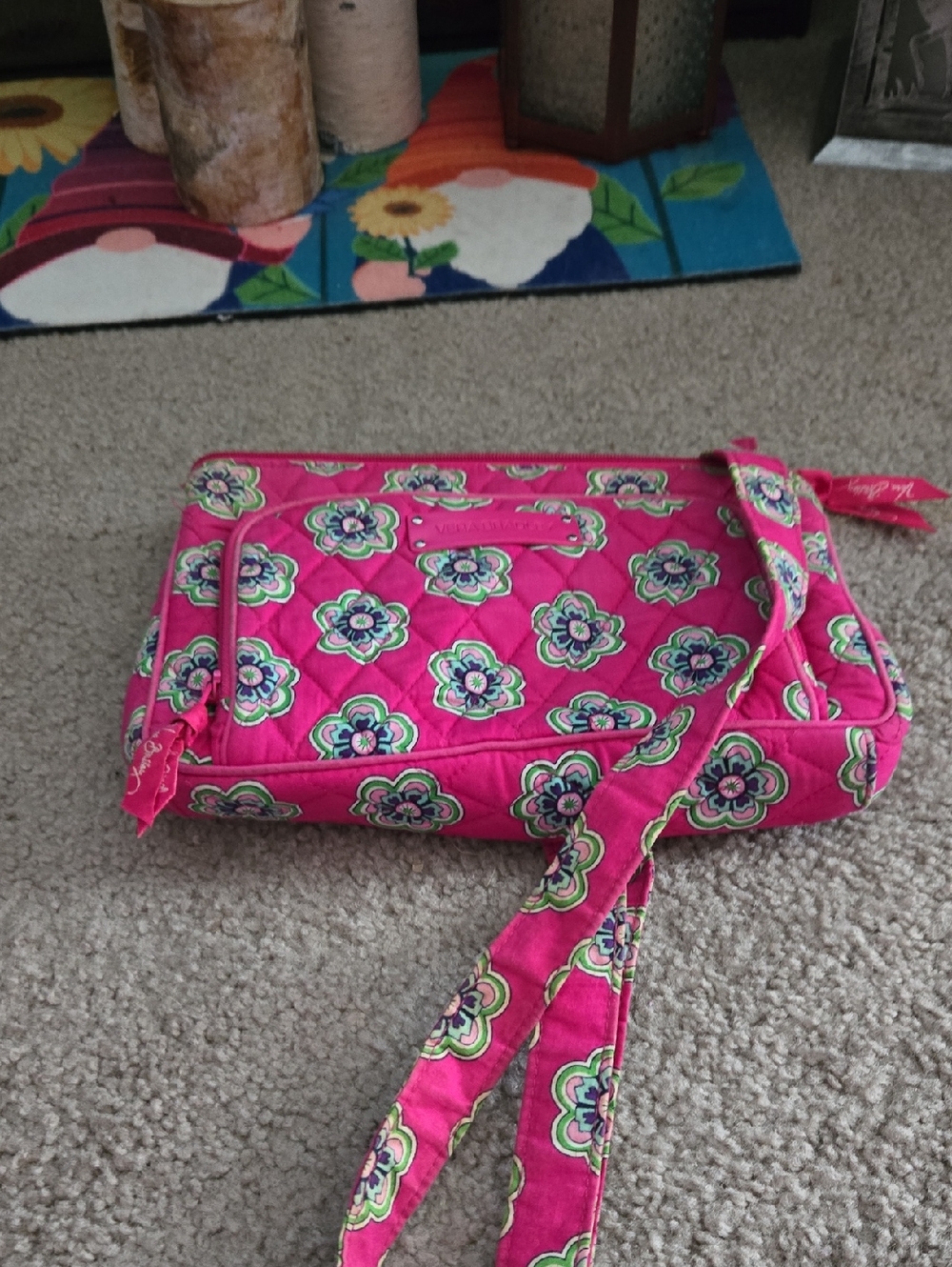 Vera Bradley Hot Pink Quilted Floral Crossbody